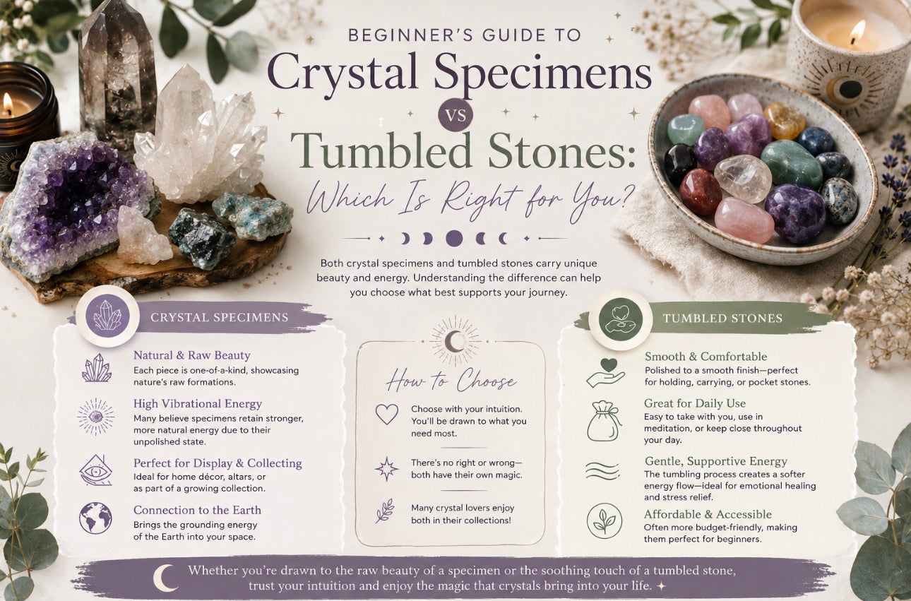 Beginner's Guide to Crystal Specimens vs Tumbled Stones: Which Is Right for You?