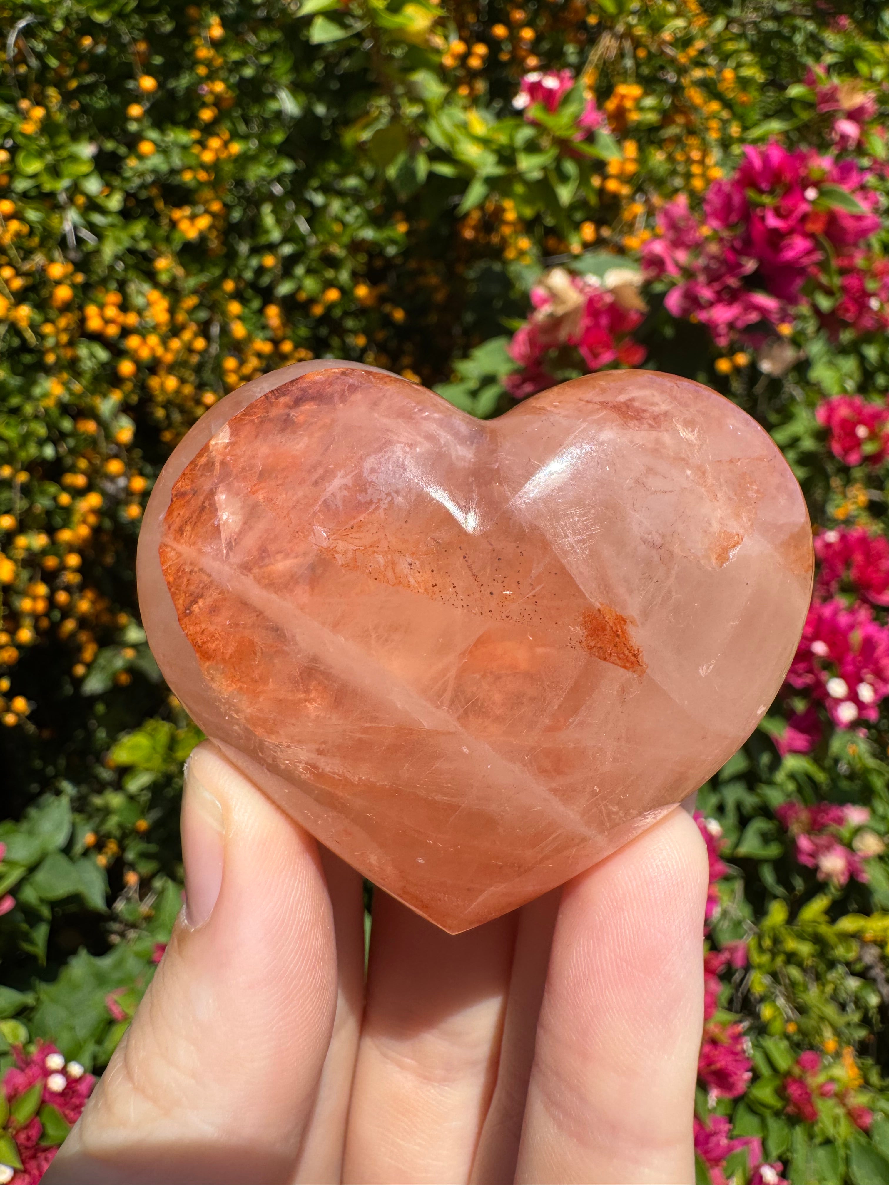 Fire Quartz Puffy Heart