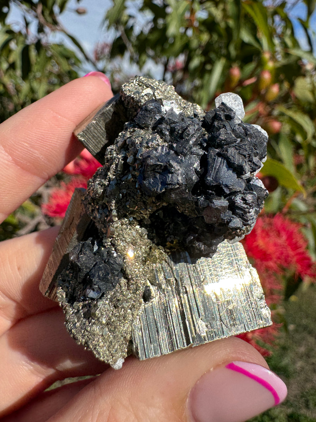 Pyrite And Galena On Quartz Specimen