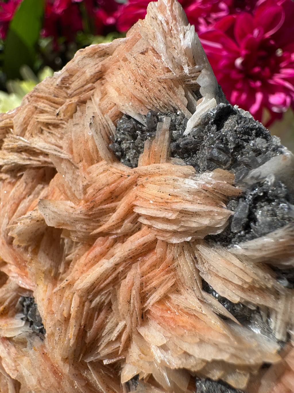 Calcite With Barite and Galena Specimen