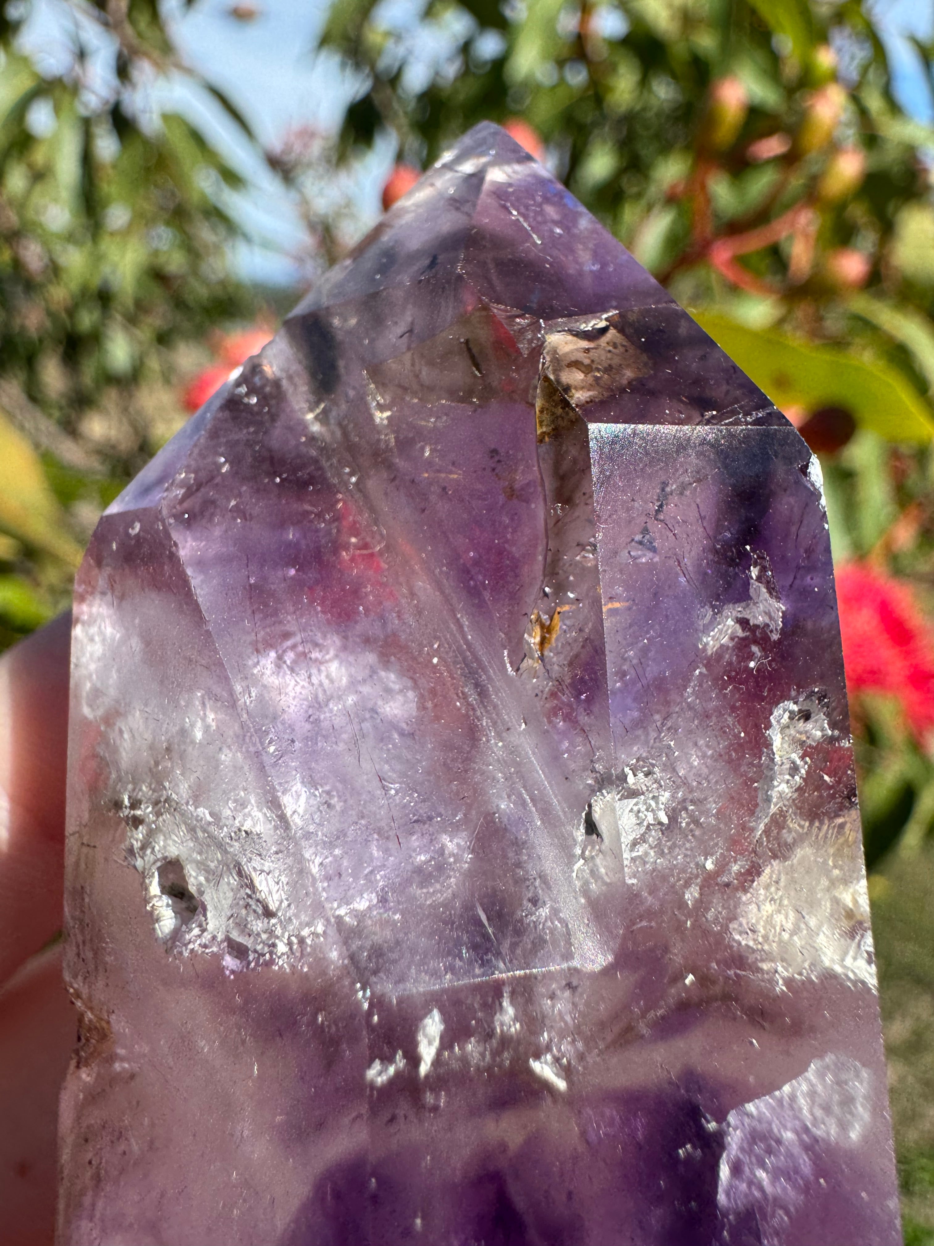 Included Amethyst Polished Freeform