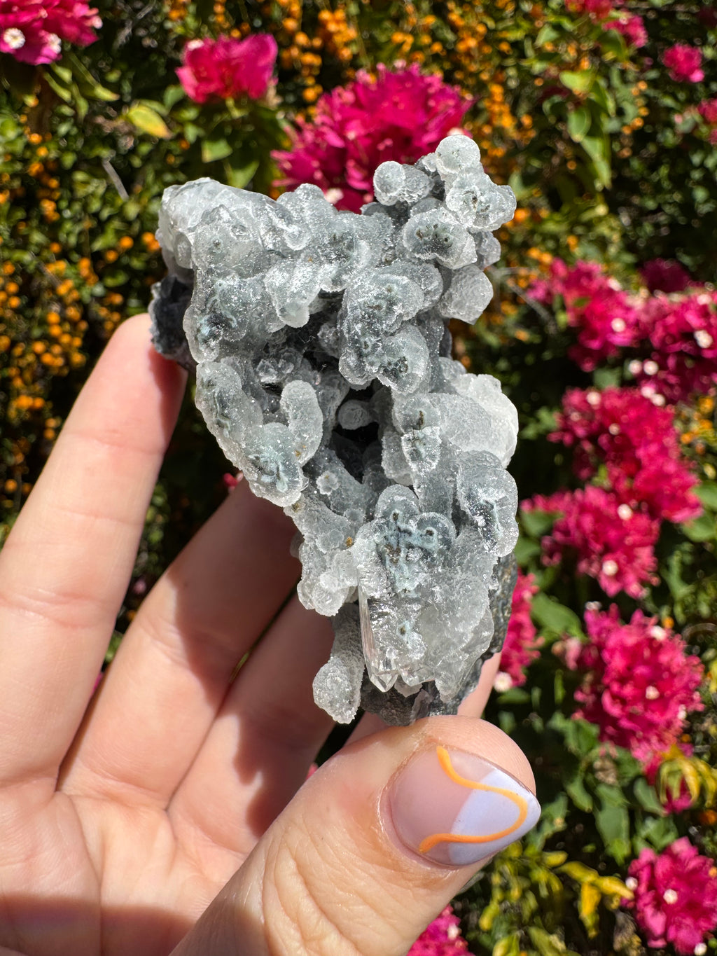 Black Chalcedony Stalactites with Apophyllite Specimen