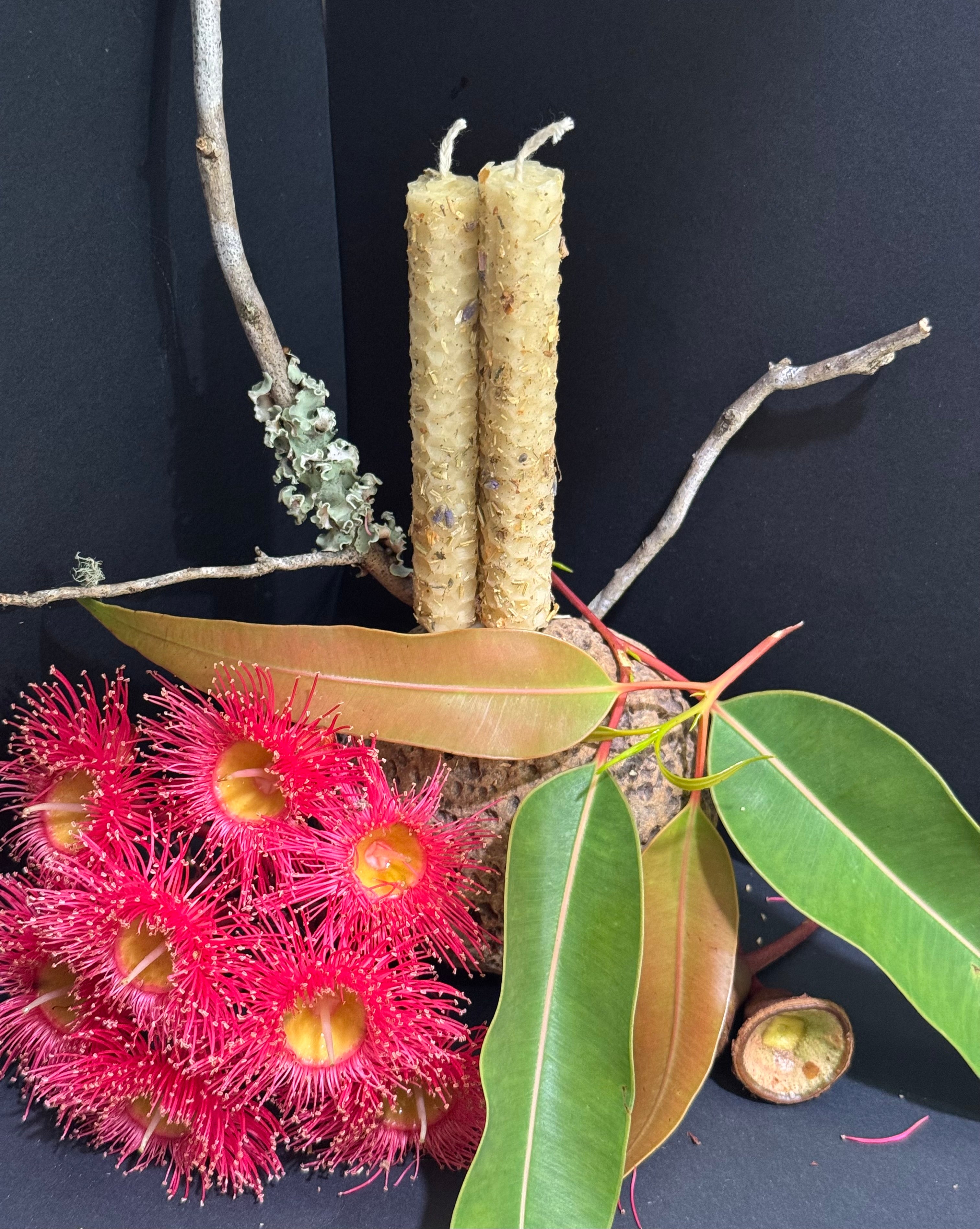 Handrolled Beeswax Intention Mini Candles - Healing