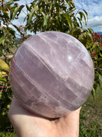 Lavender Rose Quartz Asterism Sphere - Statement 2.9kg