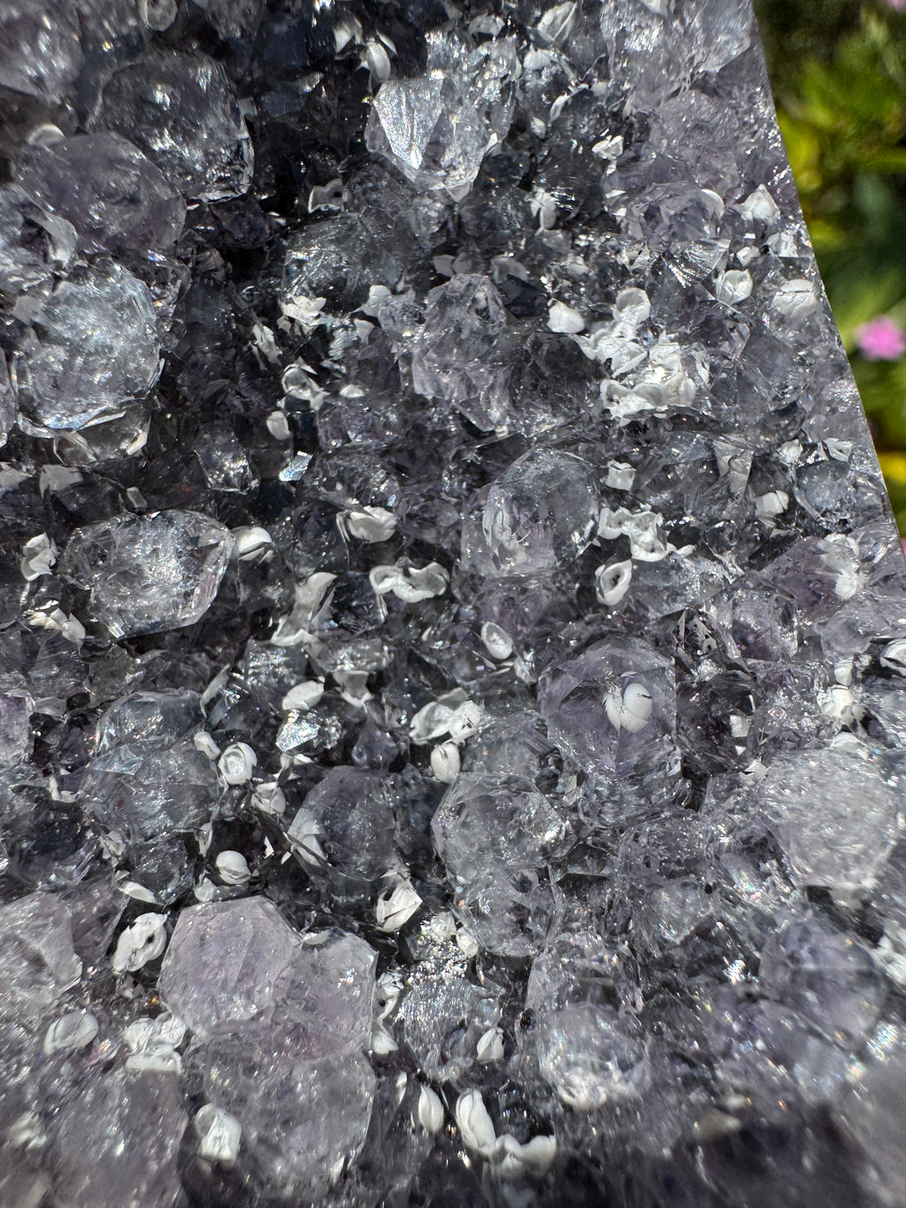 Madagascan Amethyst Cluster with Cristobalite Inclusions