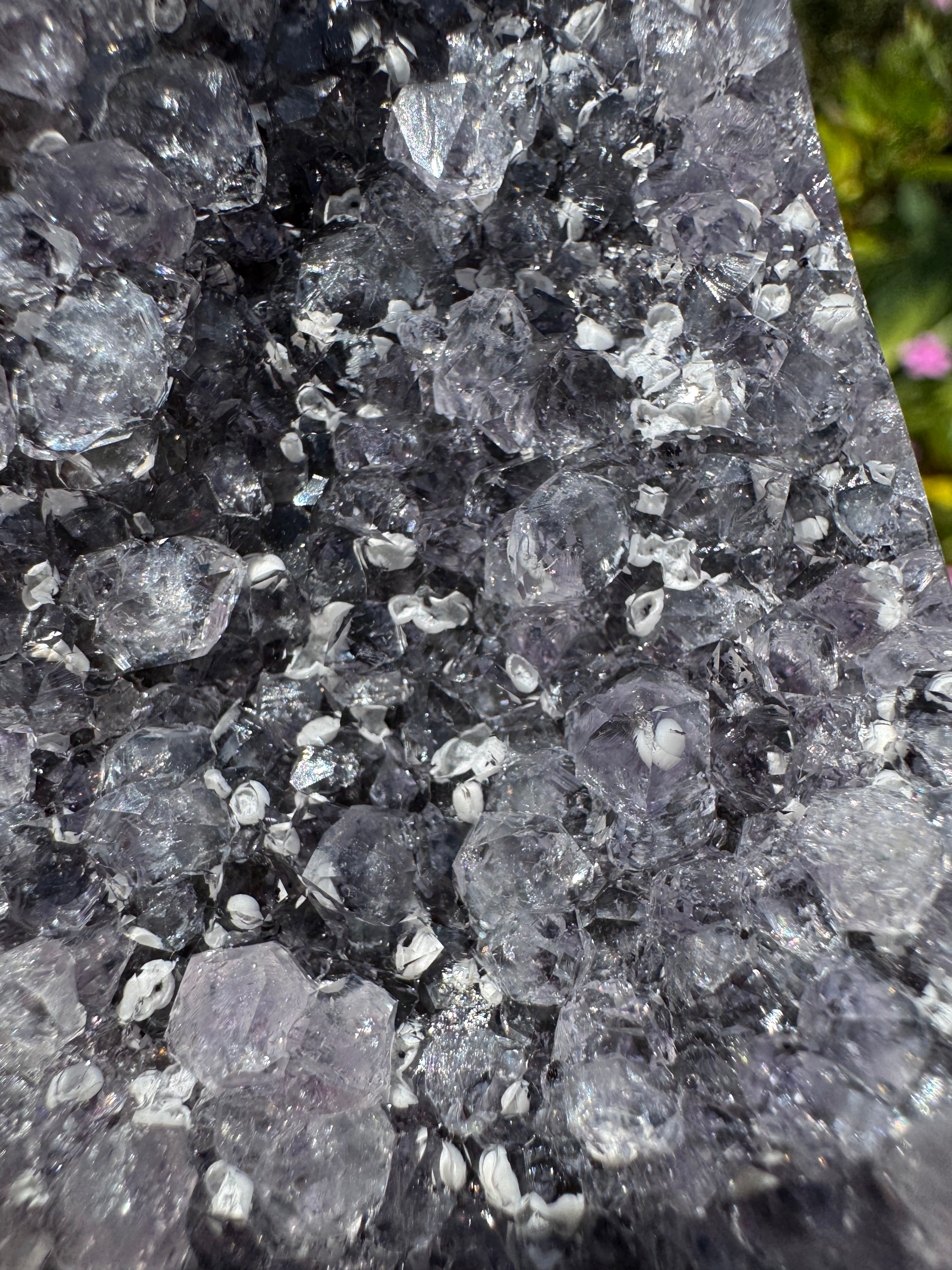 Madagascan Amethyst Cluster with Cristobalite Inclusions