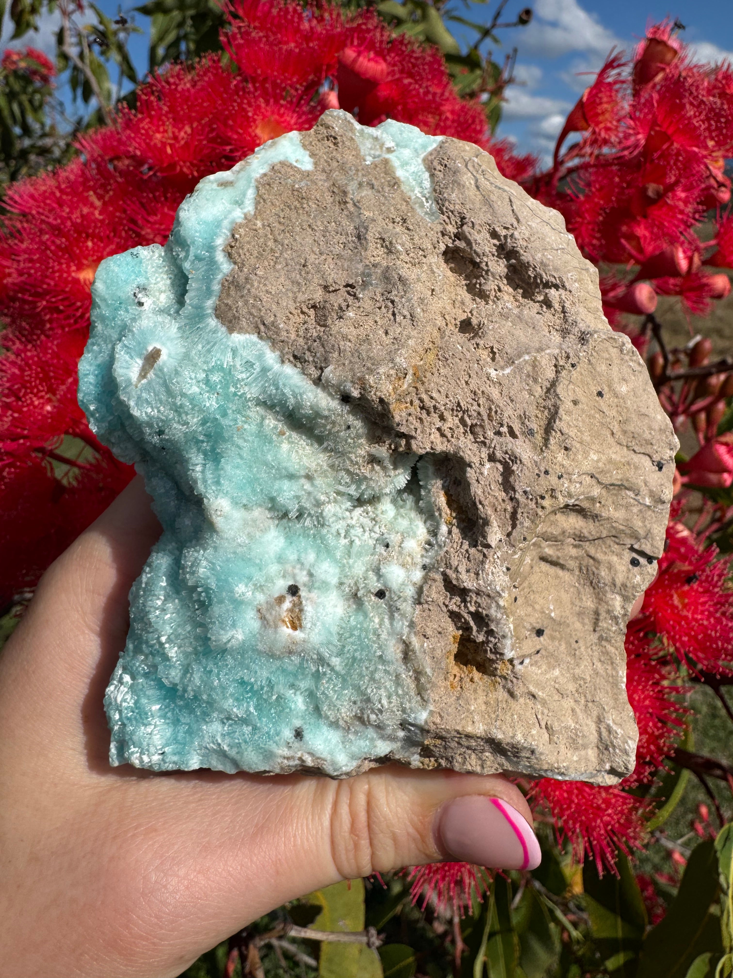 Blue Aragonite Specimen