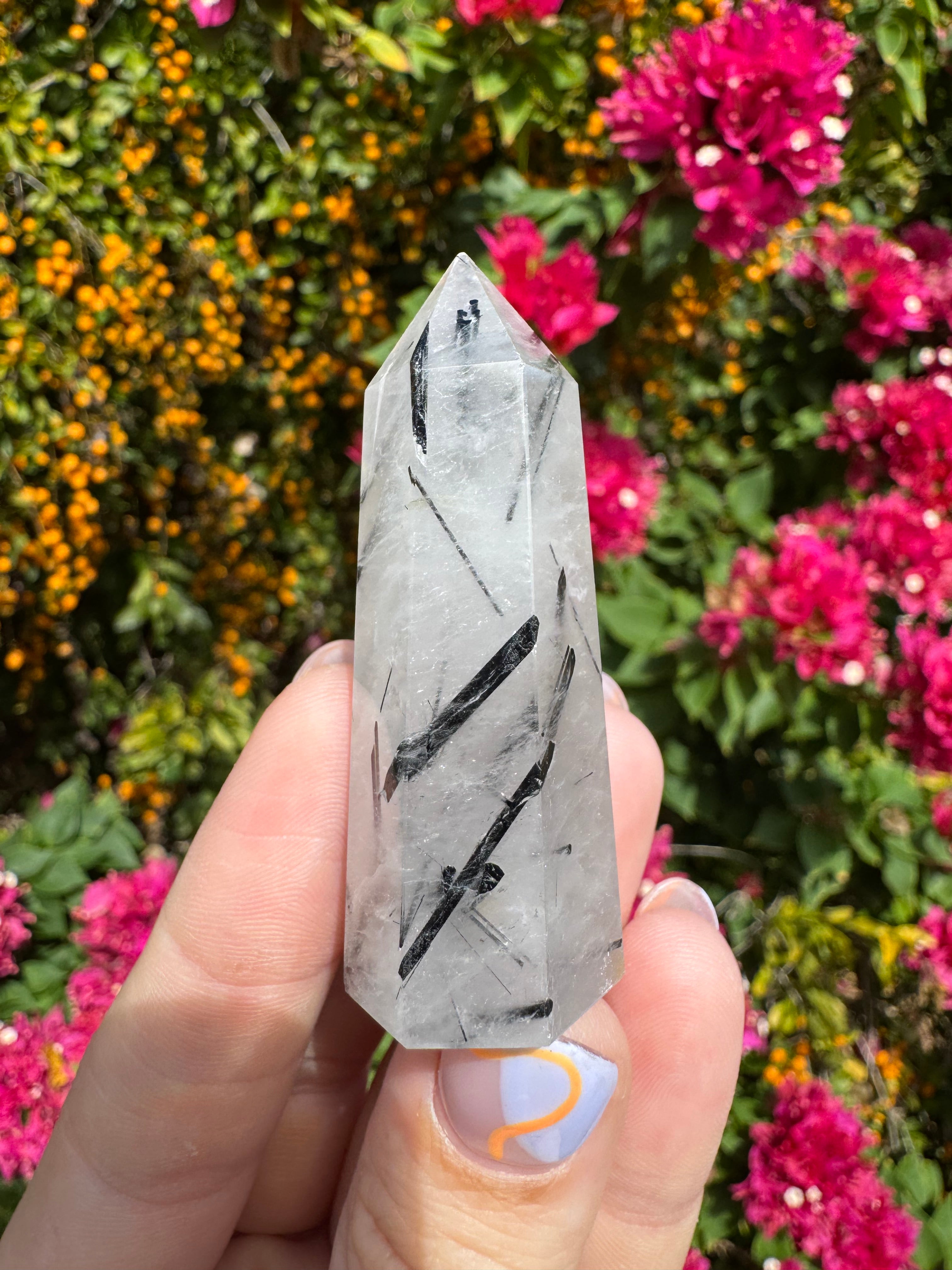 Included Quartz Point - Black Tourmaline