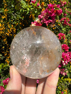 Enhydro Included Quartz Sphere - Moving + Stationary Bubbles