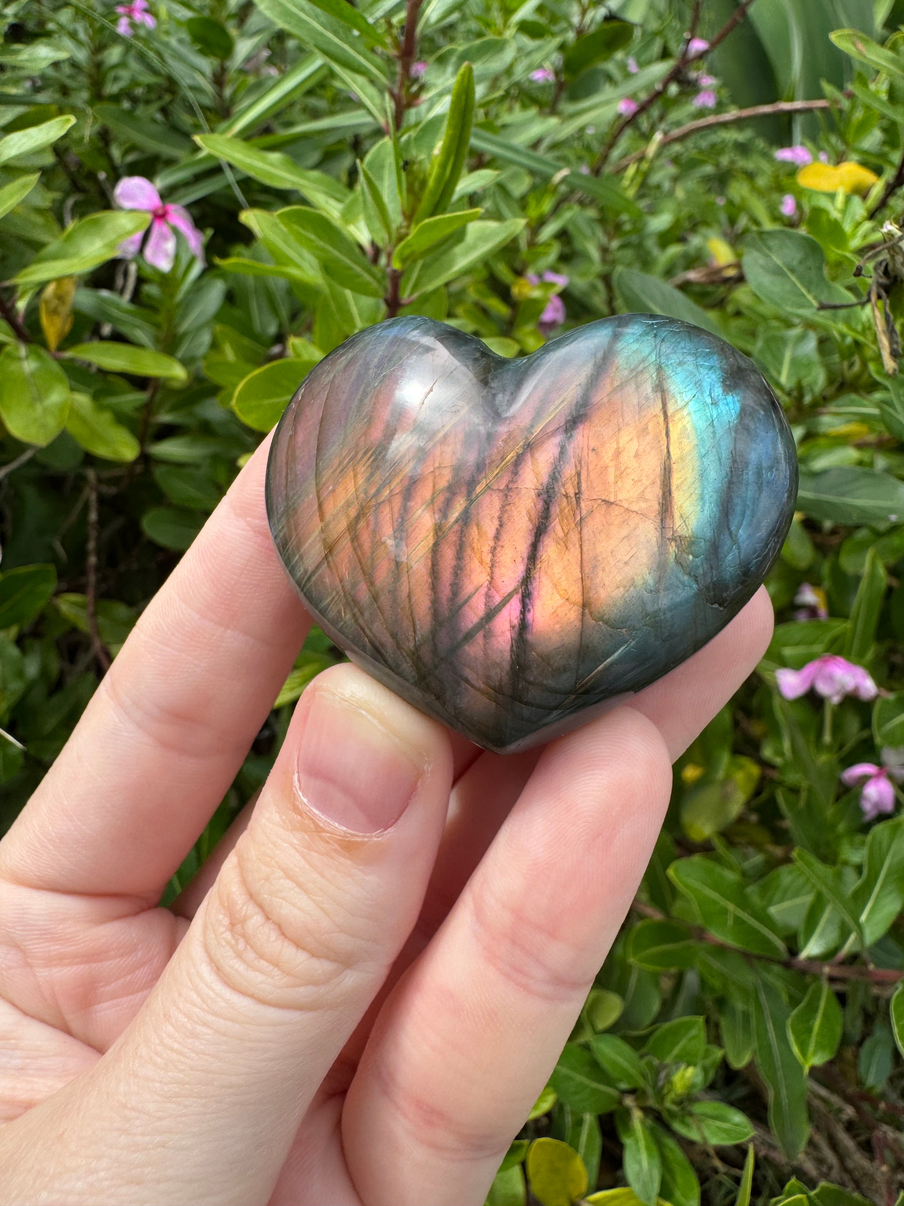 Labradorite Heart