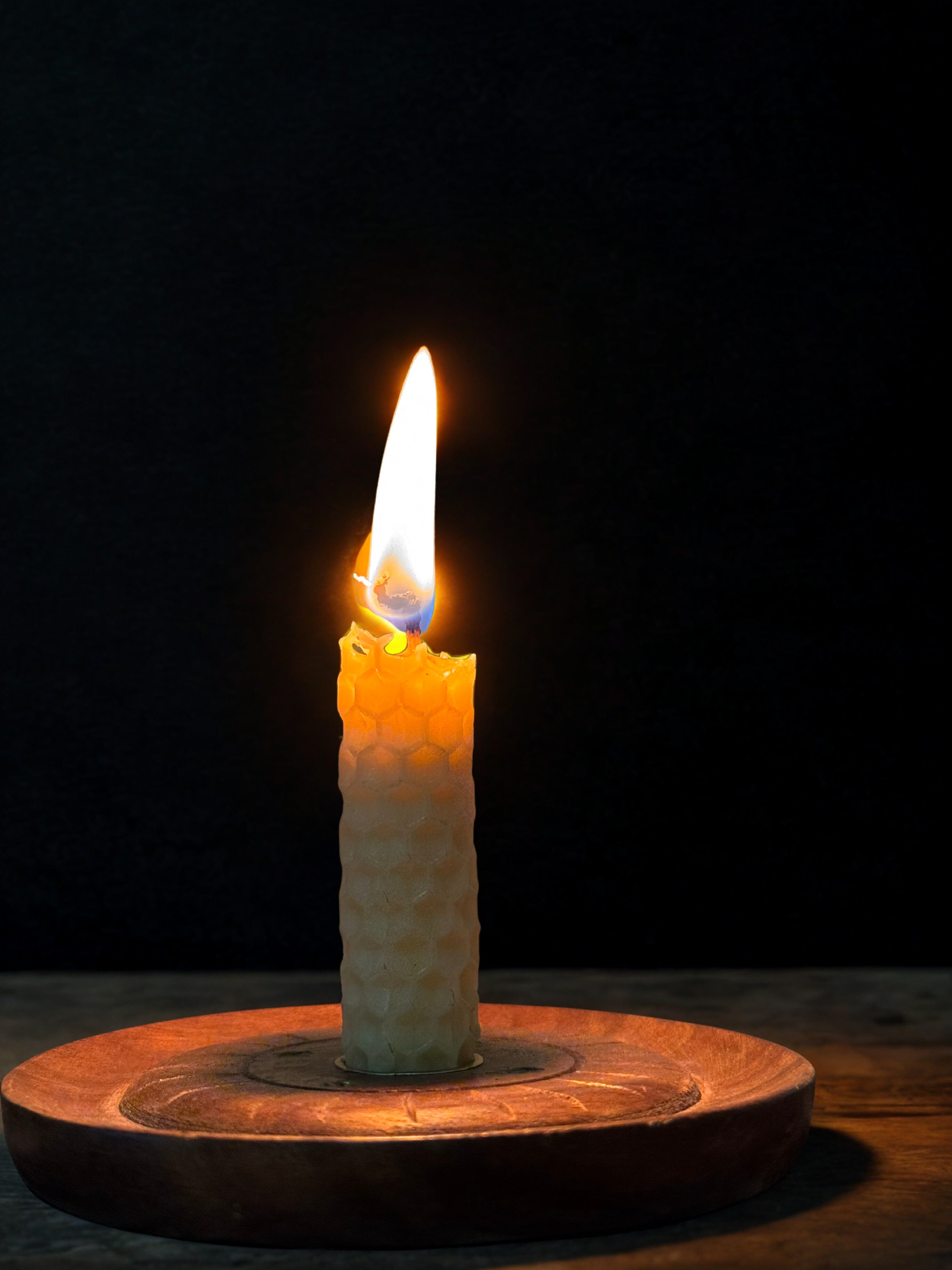 Handrolled Beeswax Intention Mini Candles - Prosperity