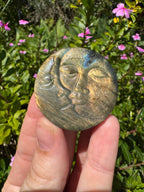 Labradorite Sun And Moon Carving
