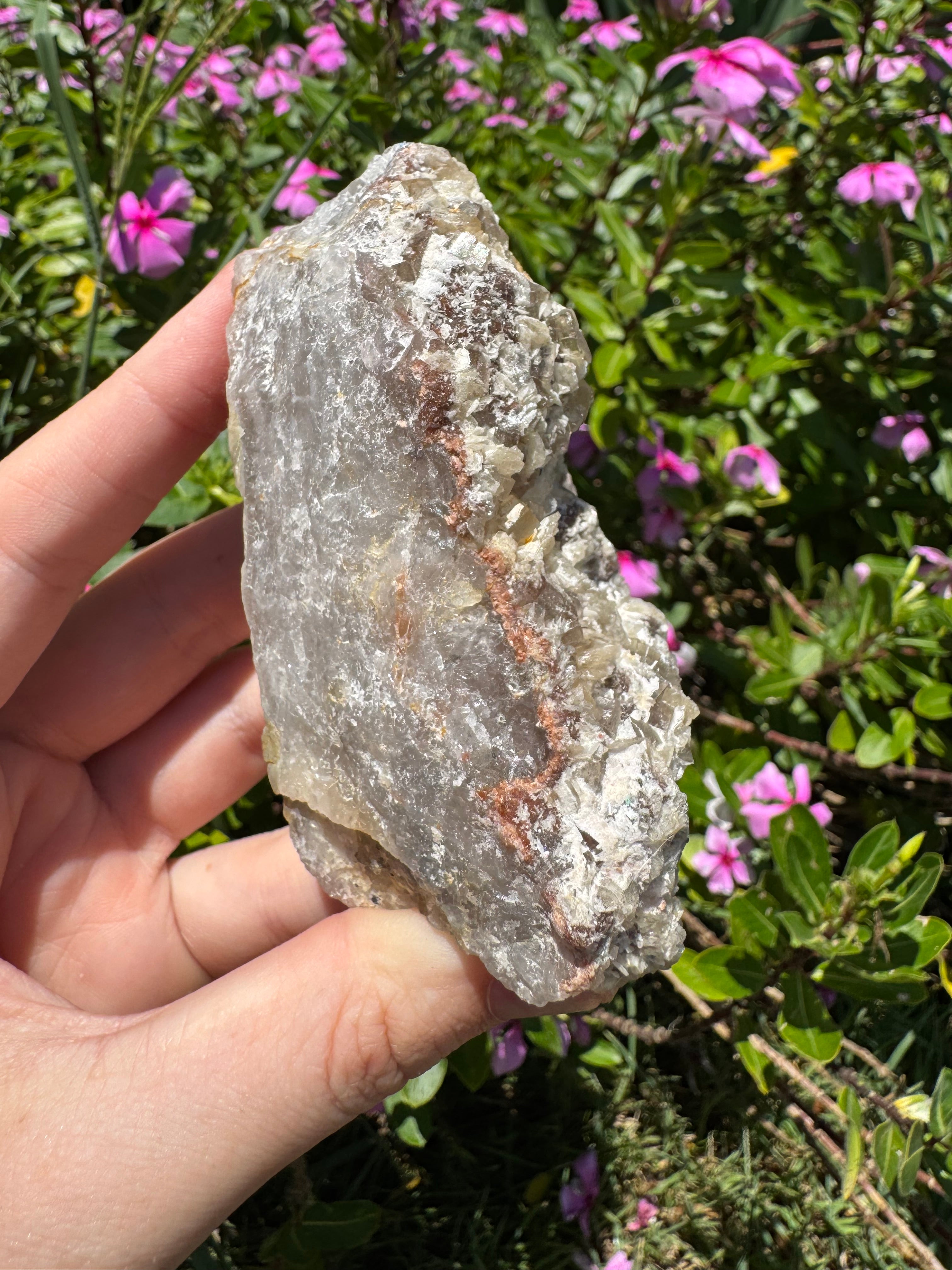 Fluorite And Barite on Quartz Specimen