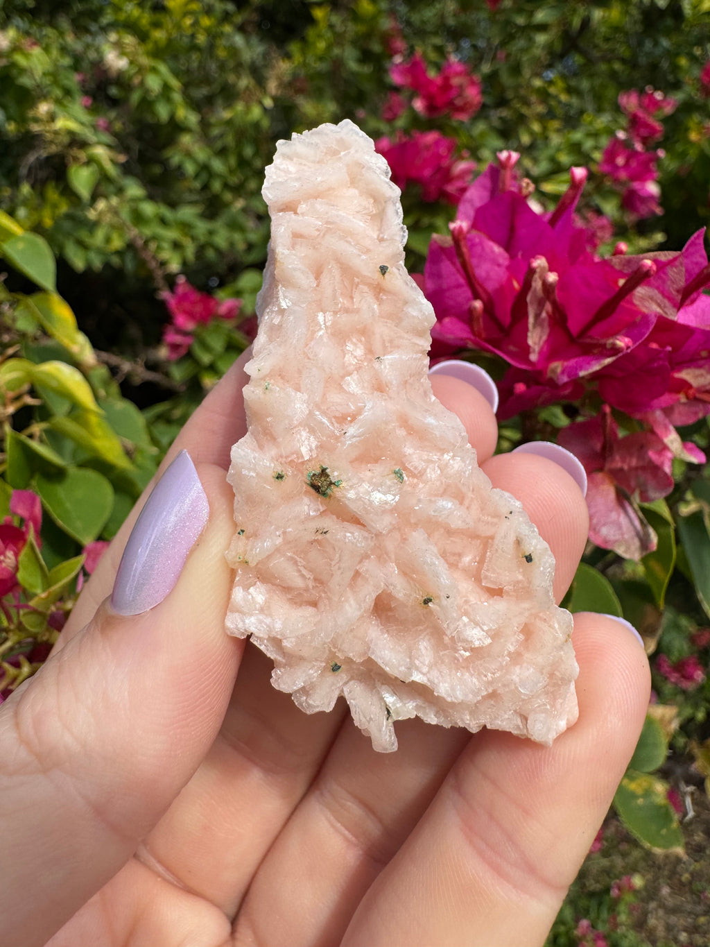 Pink Dolomite With Chalcopyrite Specimen