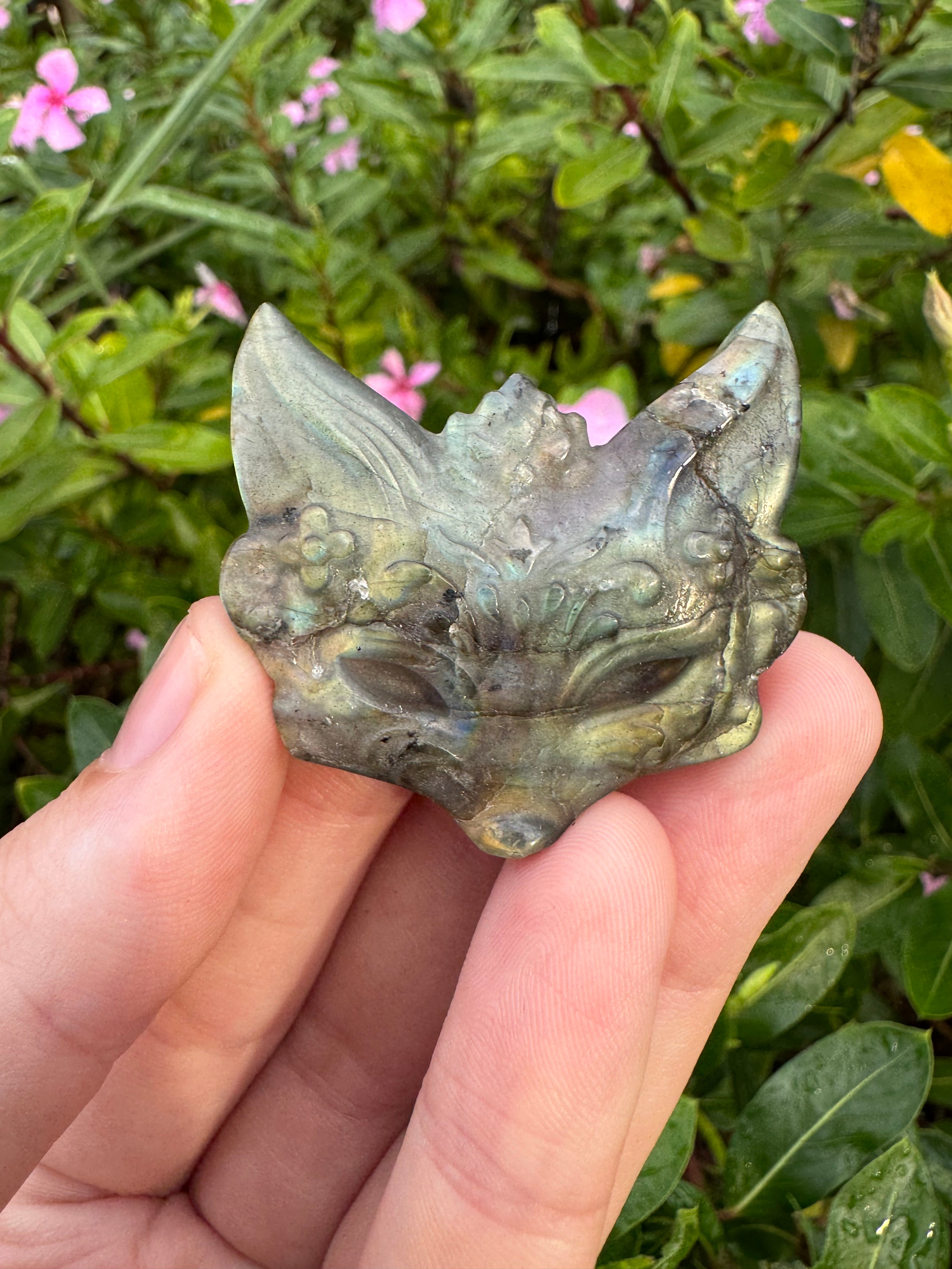 Labradorite Fox Carving