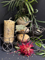 Handrolled Beeswax Intention Pillar Candle - Healing