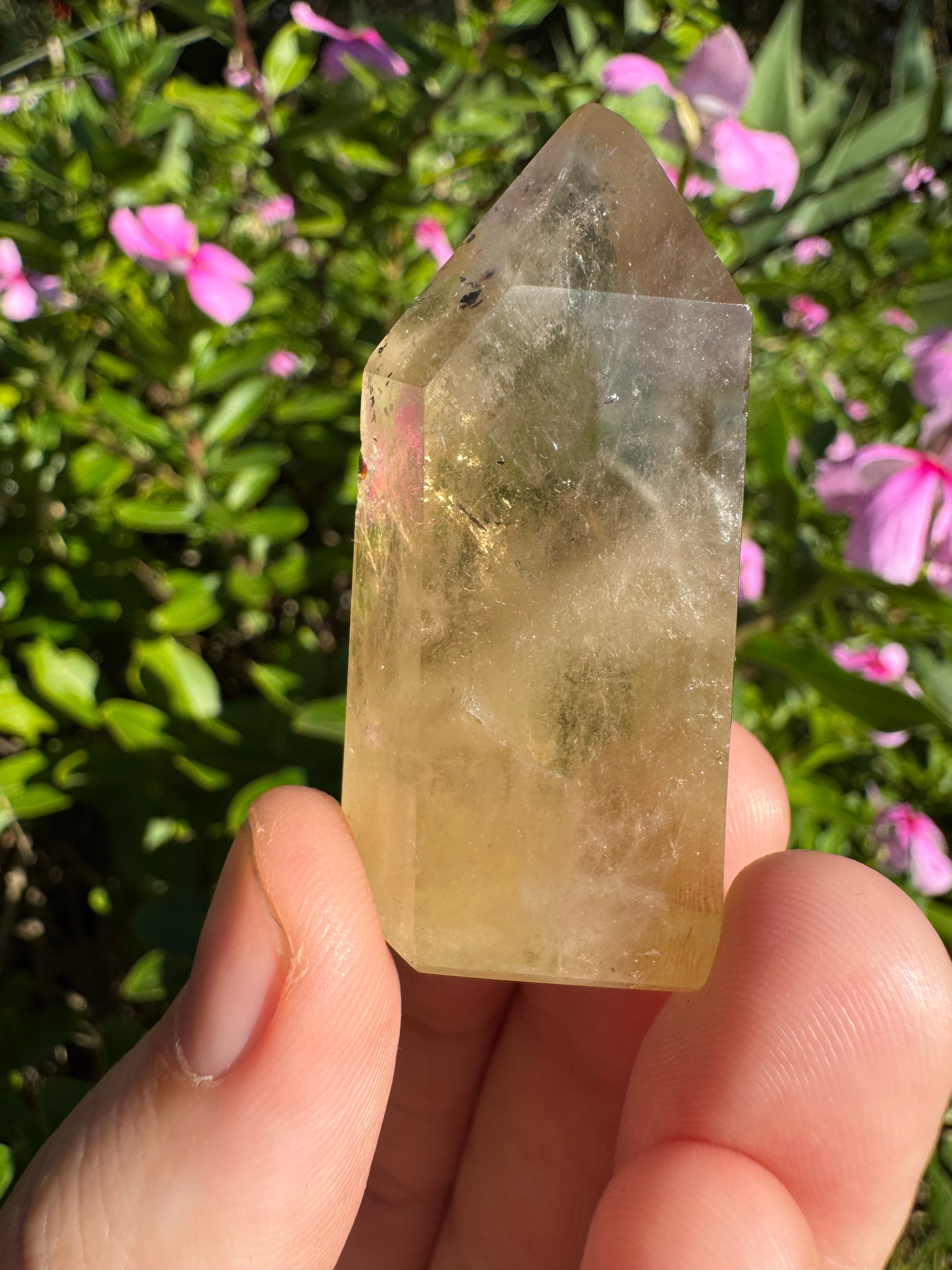 Natural Citrine Polished Point
- Hematite & Titanium Inclusions