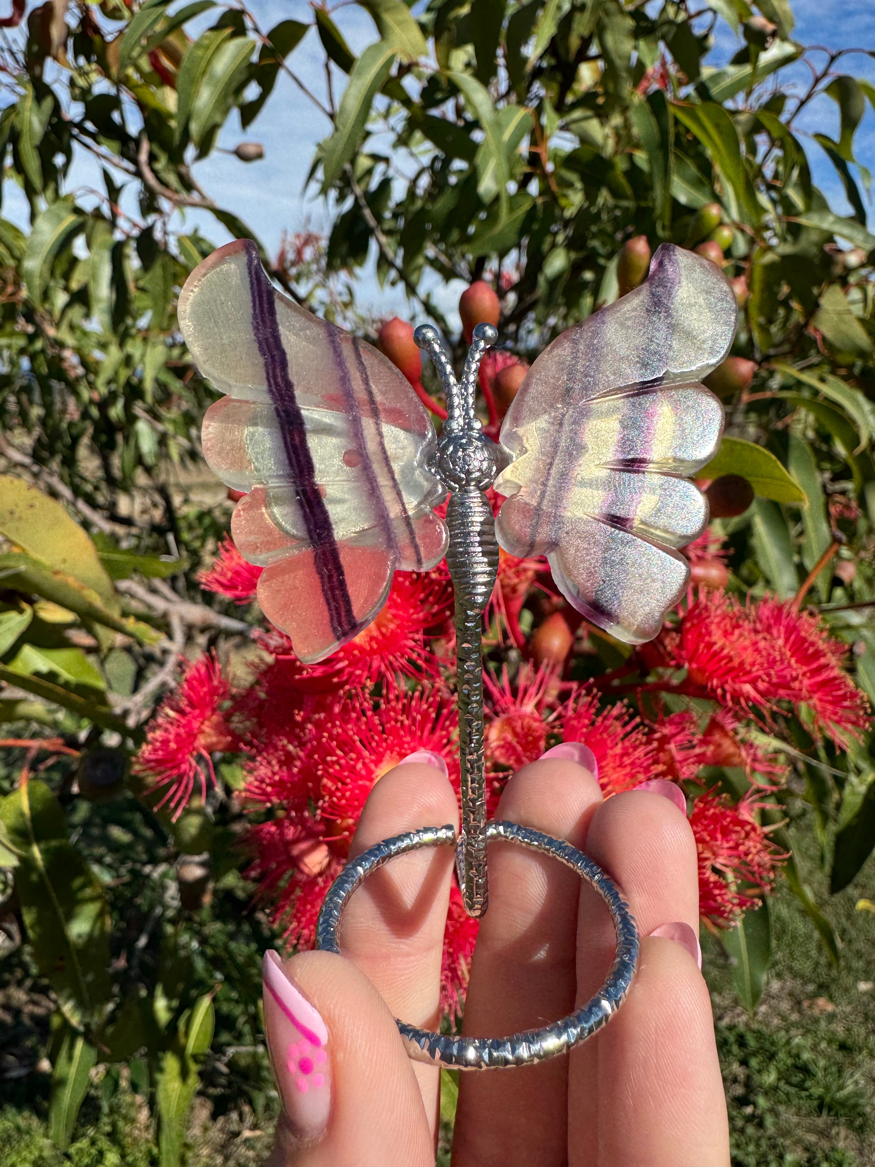 Purple Fluorite Butterfly Wings