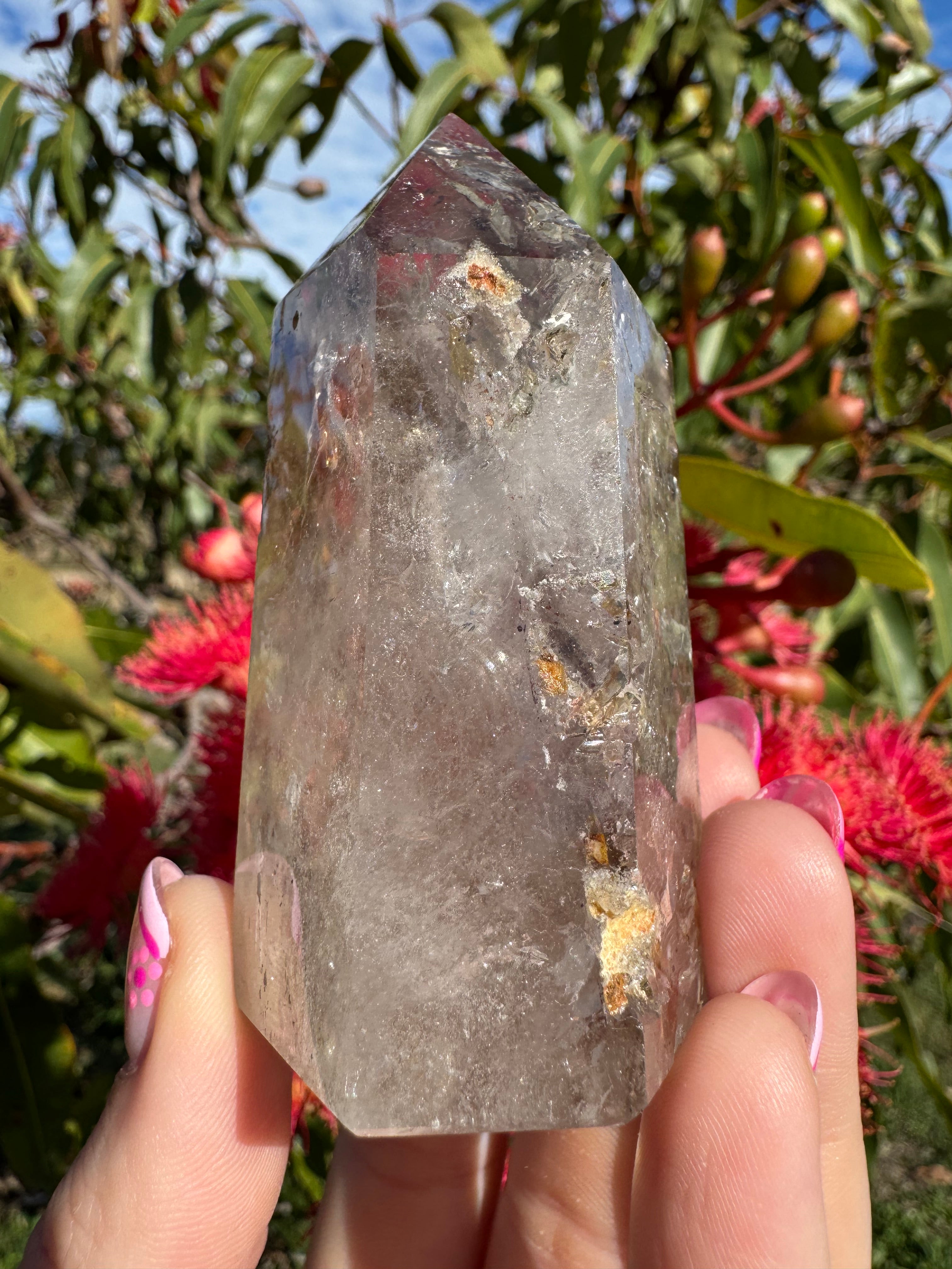 Included Smoky Quartz Polished Freeform