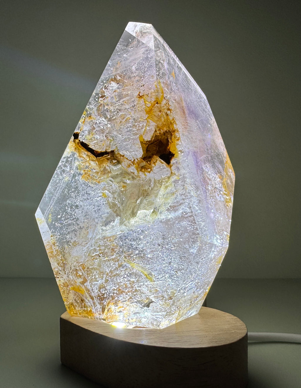 Clear Quartz + Amethyst Inclusions Freeform