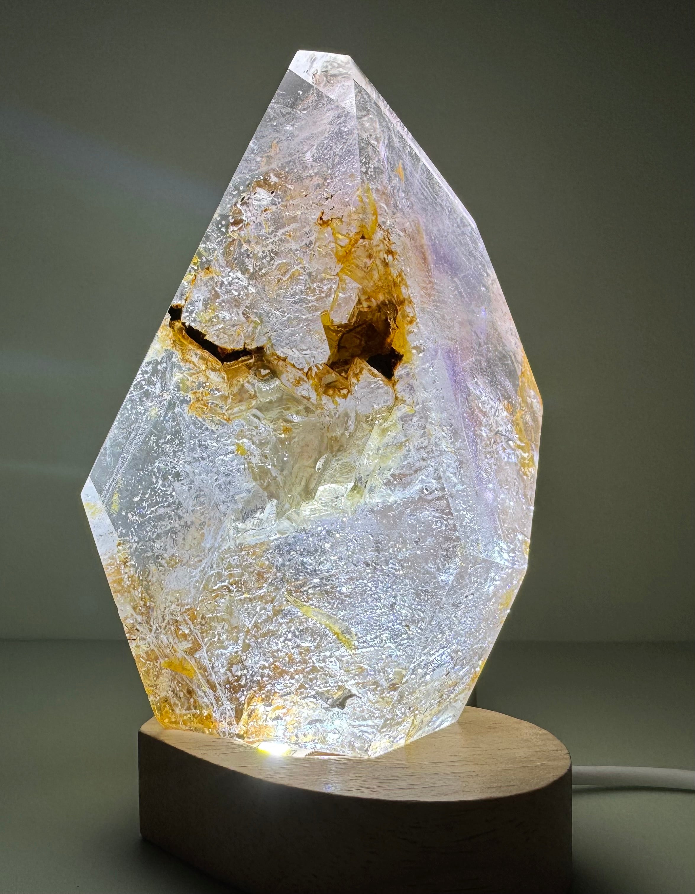 Clear Quartz + Amethyst Inclusions Freeform