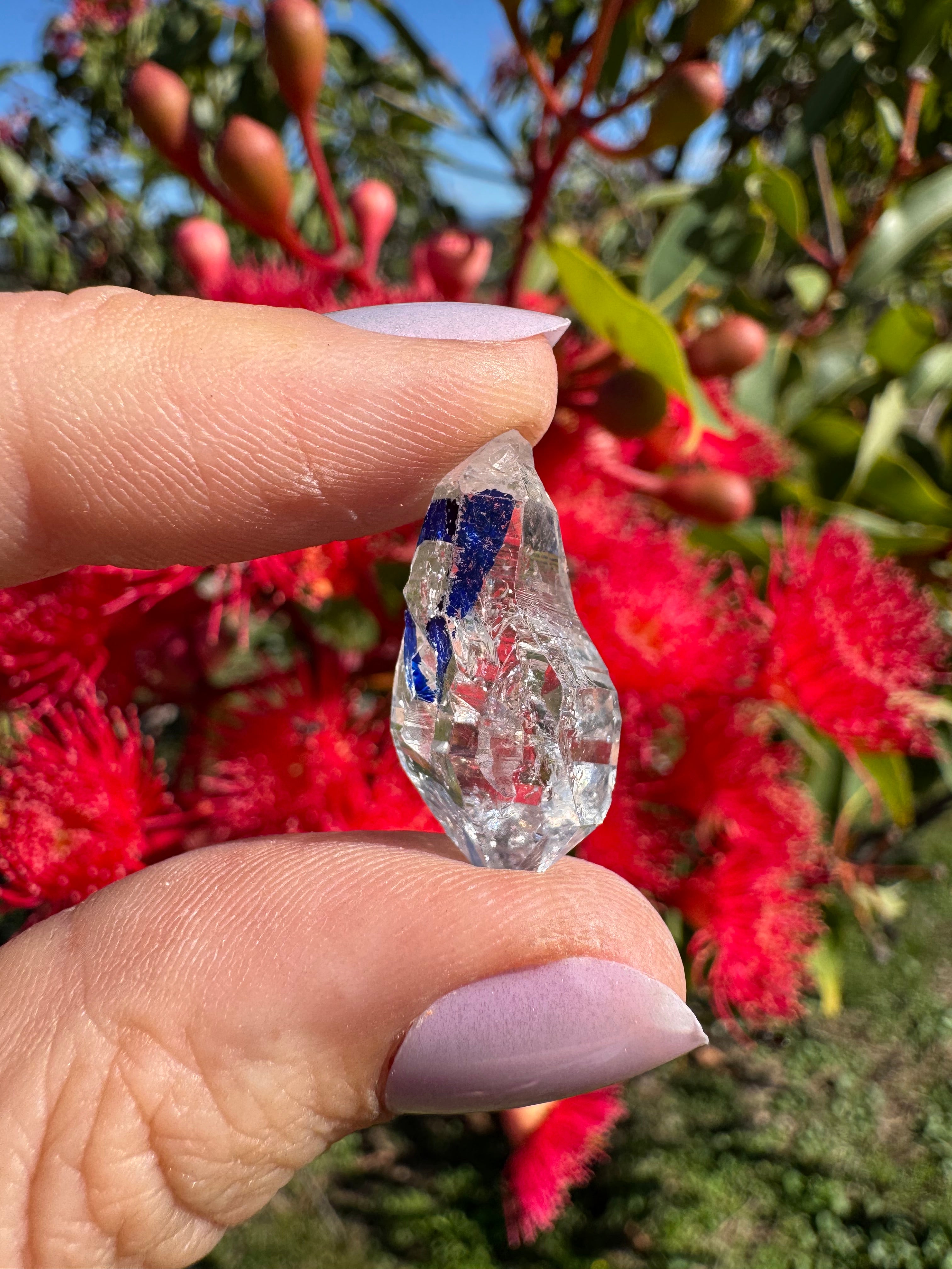 Herkimer Diamond Natural Specimen - Enhydro