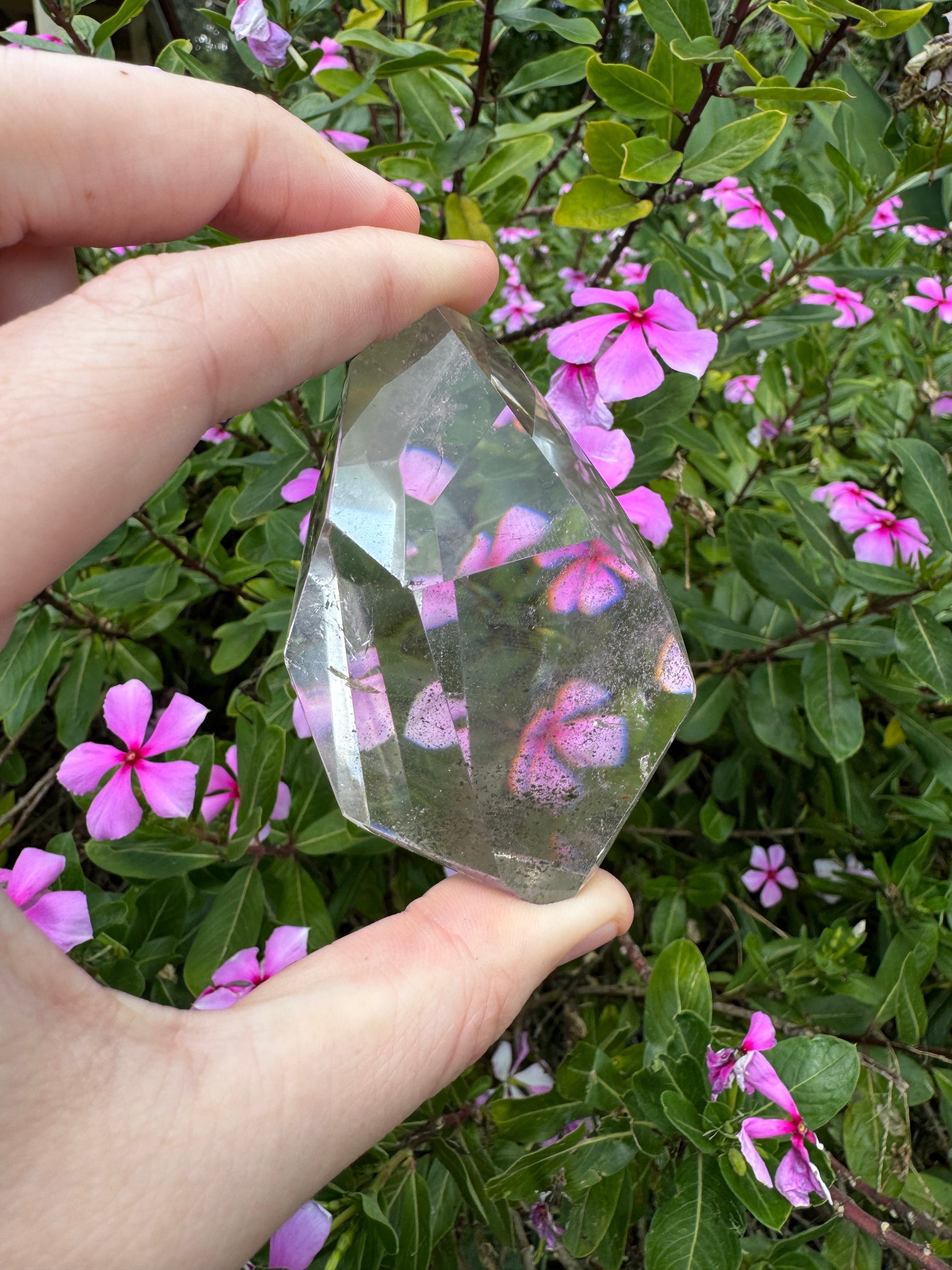 Inclusion Smoky Quartz Faceted Freeform
