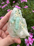 Green Tourmaline in Quartz Specimen