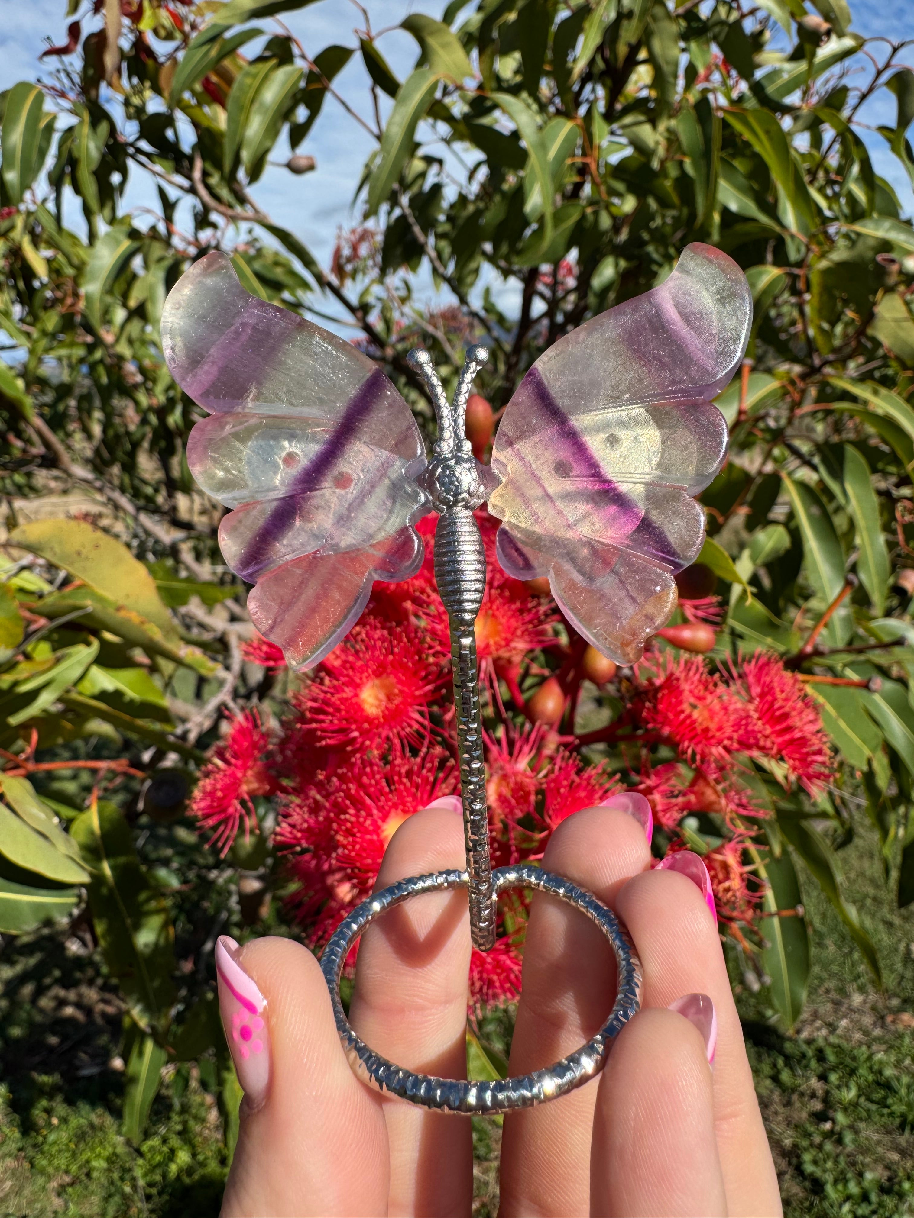 Purple Fluorite Butterfly Wings