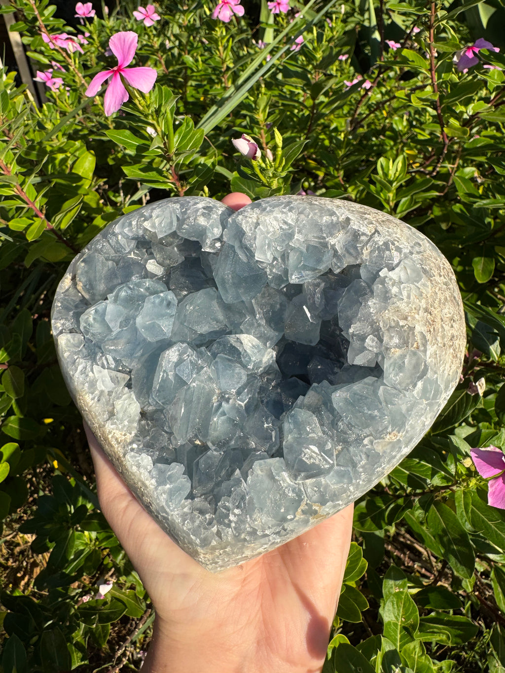 Blue Celestite Heart