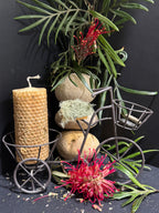 Handrolled Beeswax Intention Pillar Candle - Prosperity