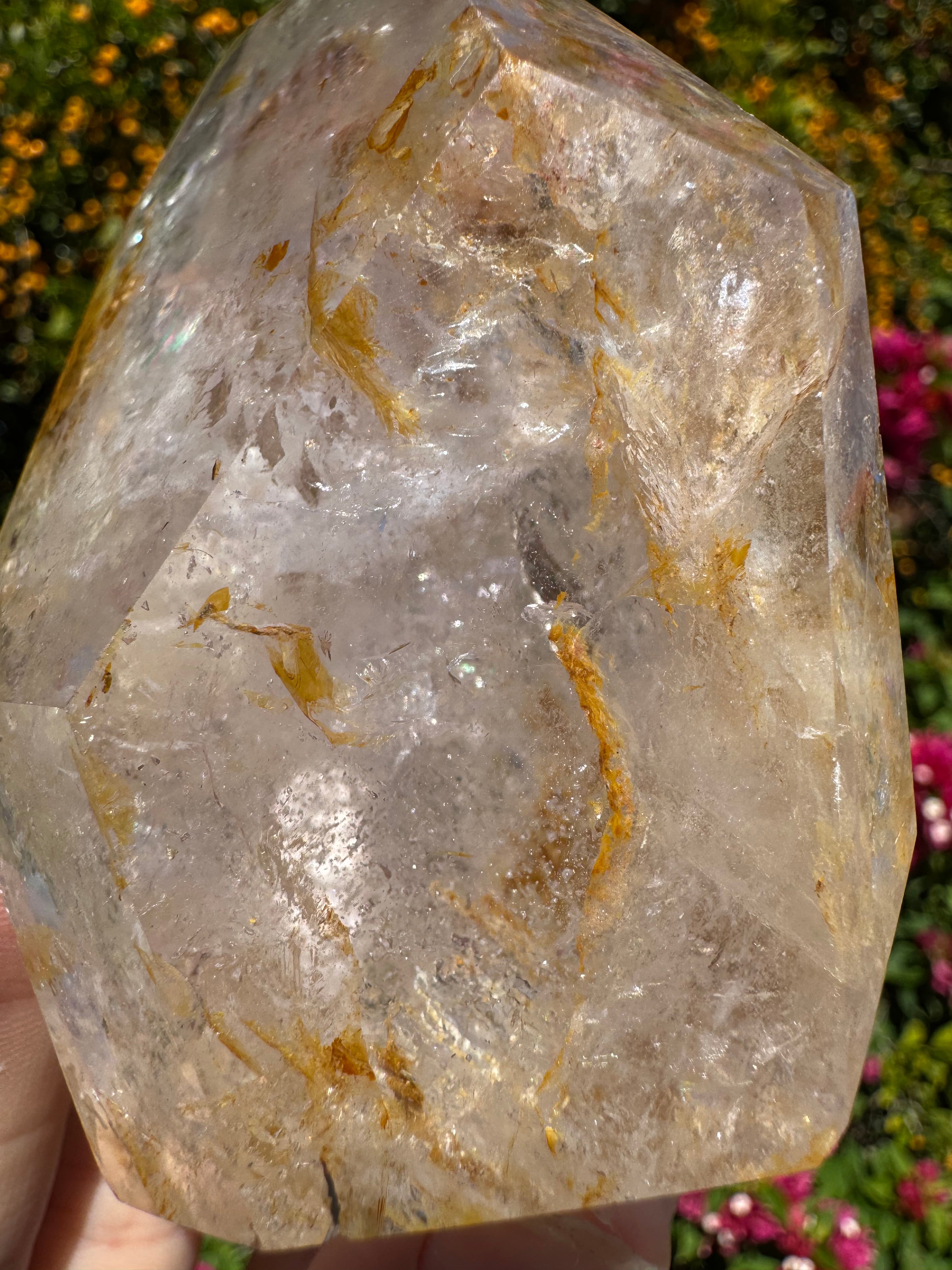 Clear Quartz + Amethyst Inclusions Freeform