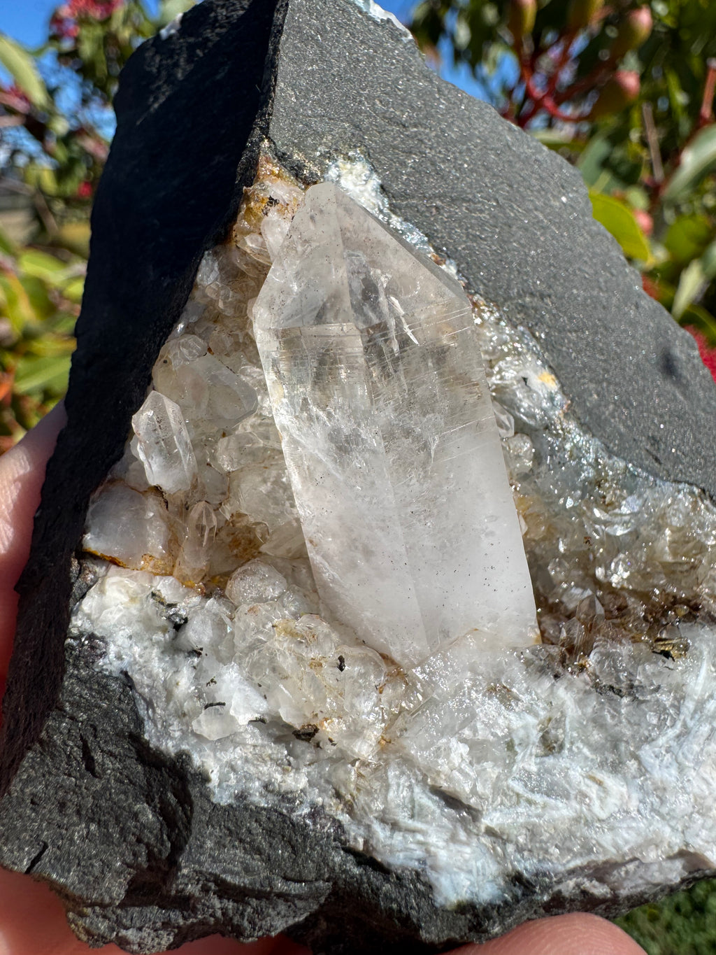 Amethyst Point in Basalt Matrix - Brandberg