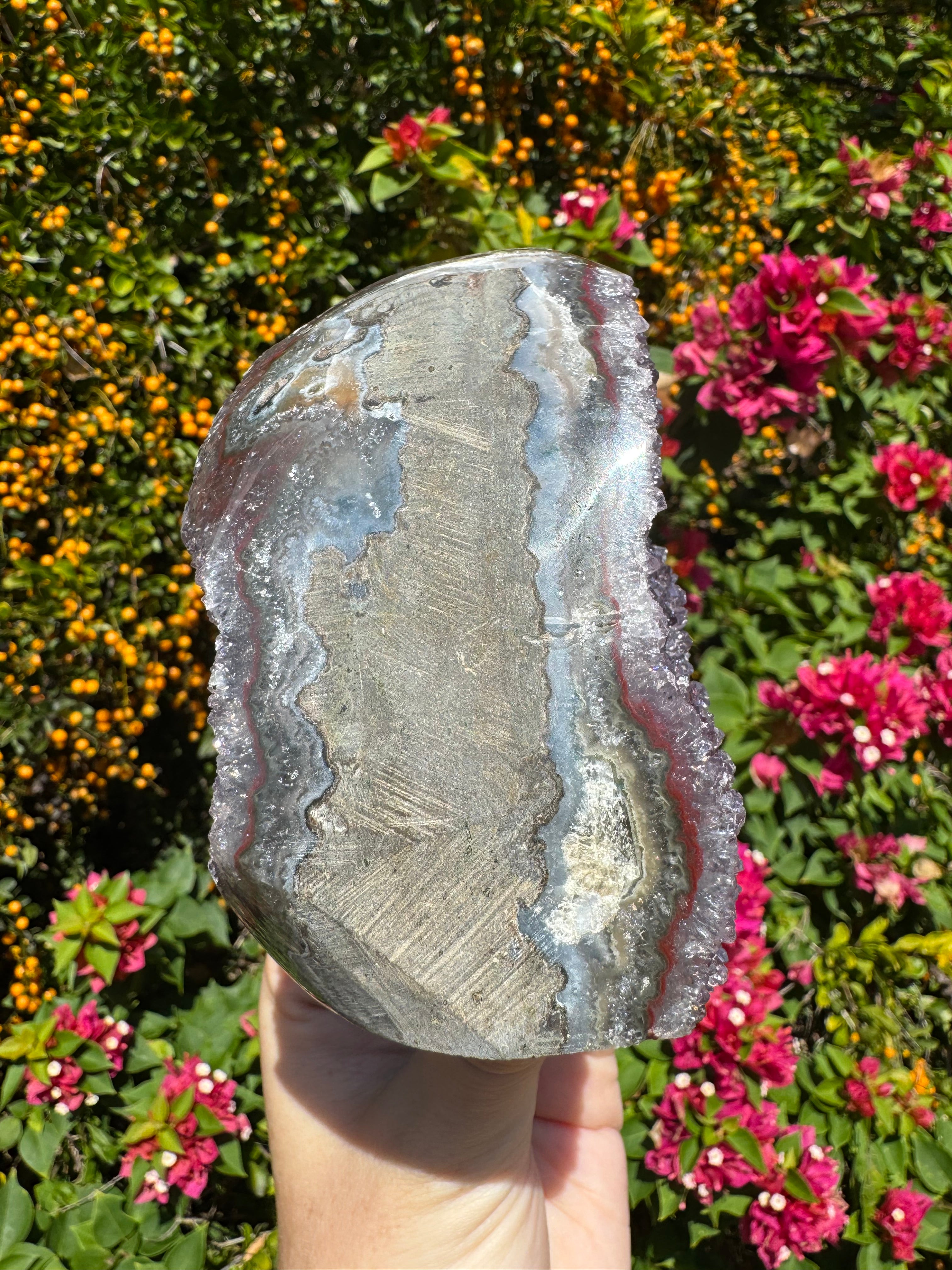 Amethyst Druzy Standing Geode
 - Wraparound