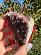 Hematite Coated Smoky Quartz Cluster - Mt Isa
