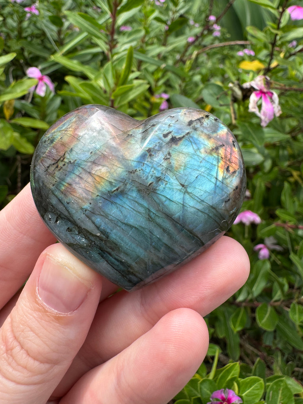 Labradorite Heart