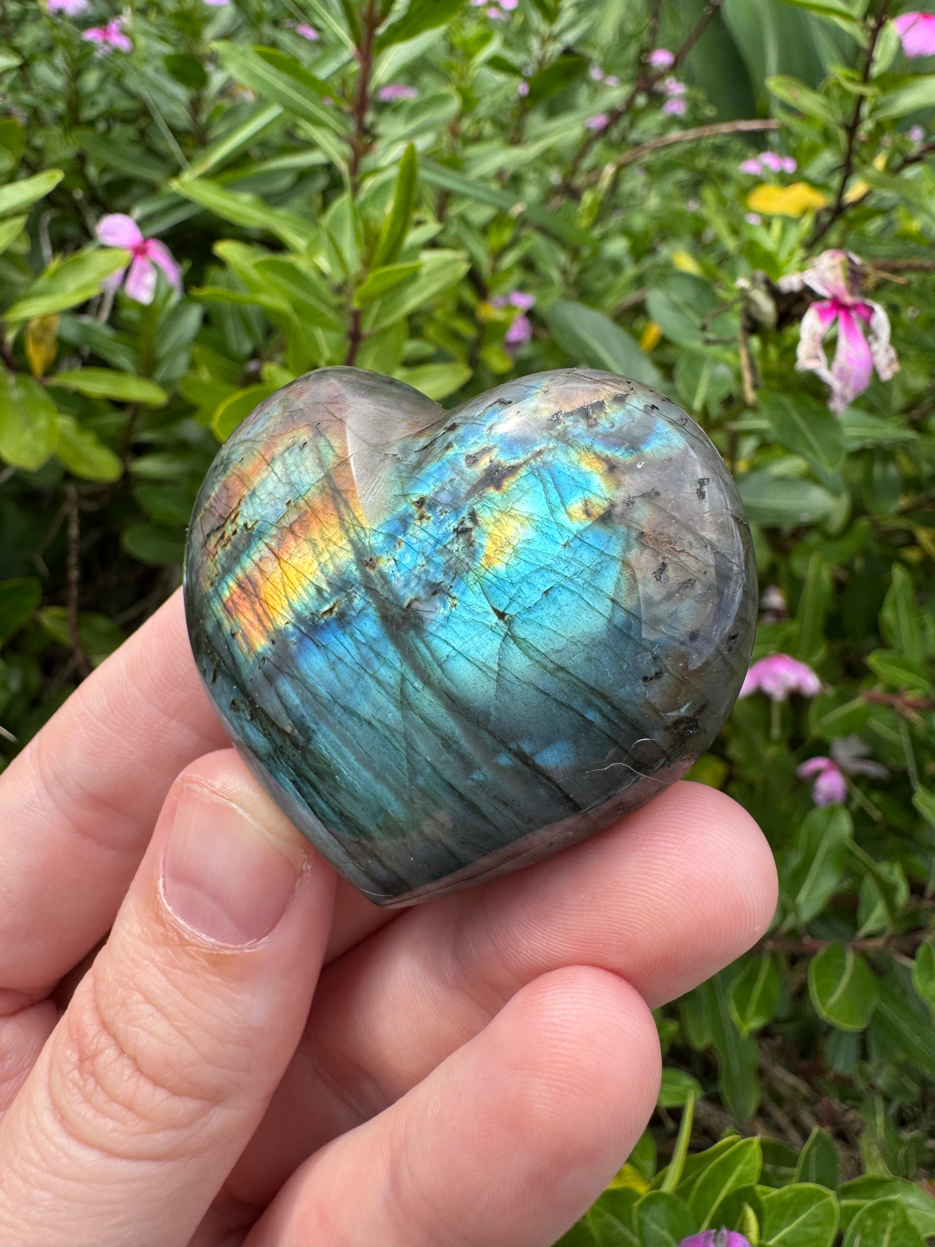 Labradorite Heart