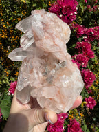 Pink Himalayan Samadhi Quartz Cluster