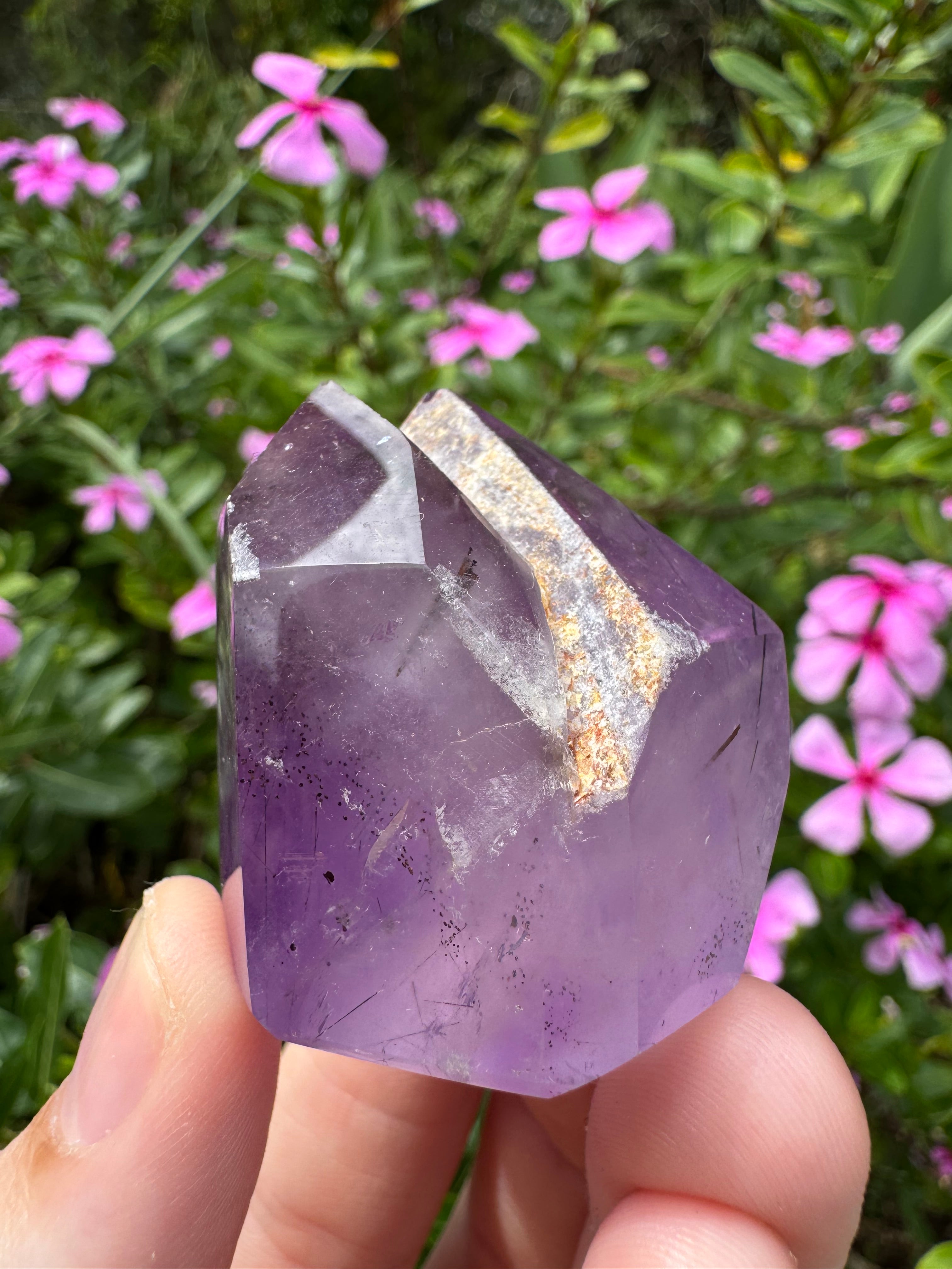 Inclusion Amethyst With Rutile Freeform