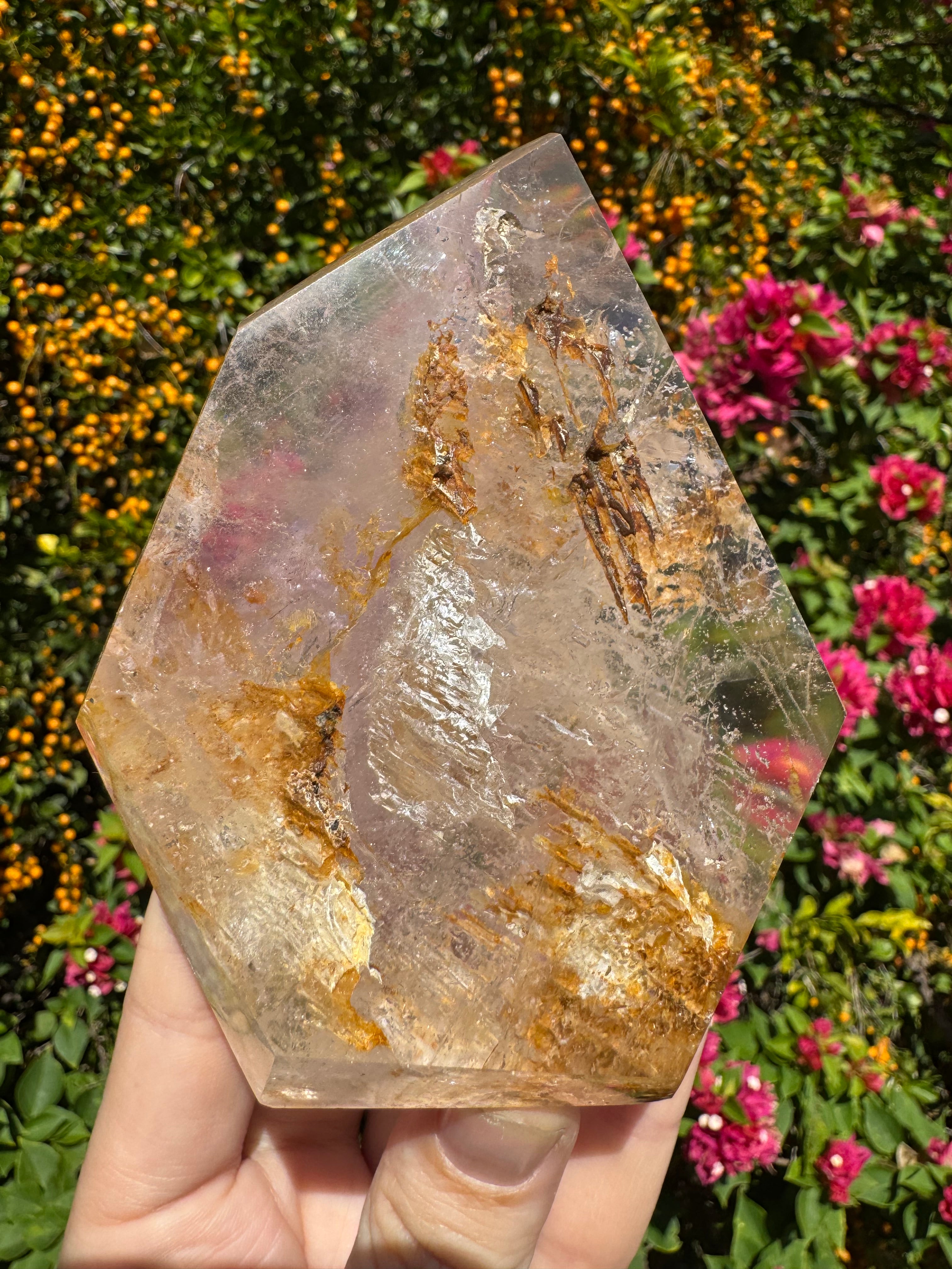 Clear Quartz + Amethyst Inclusions Freeform