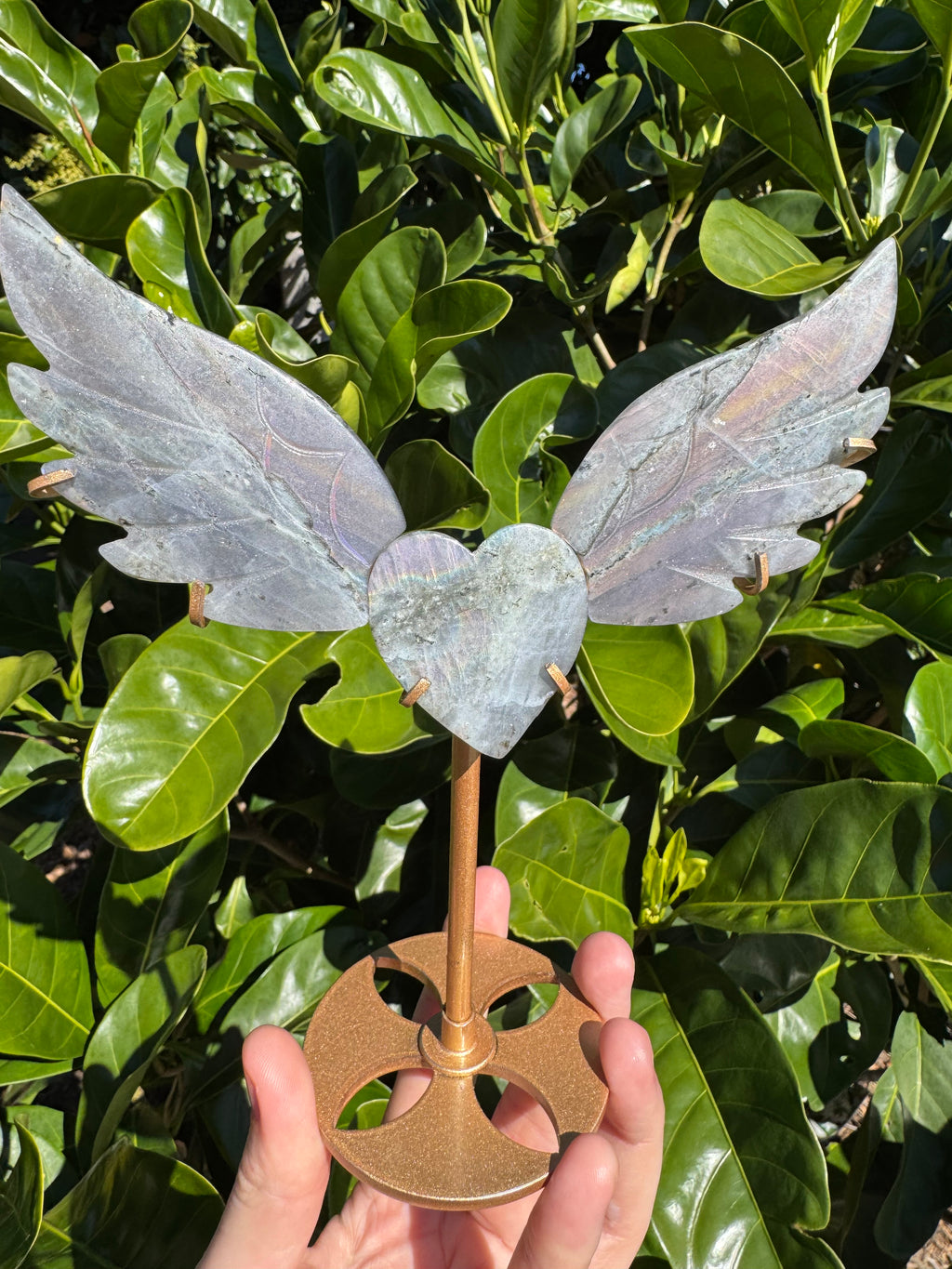 Labradorite Heart Wings