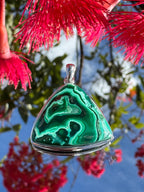 Malachite Pendant - Sterling Silver 925