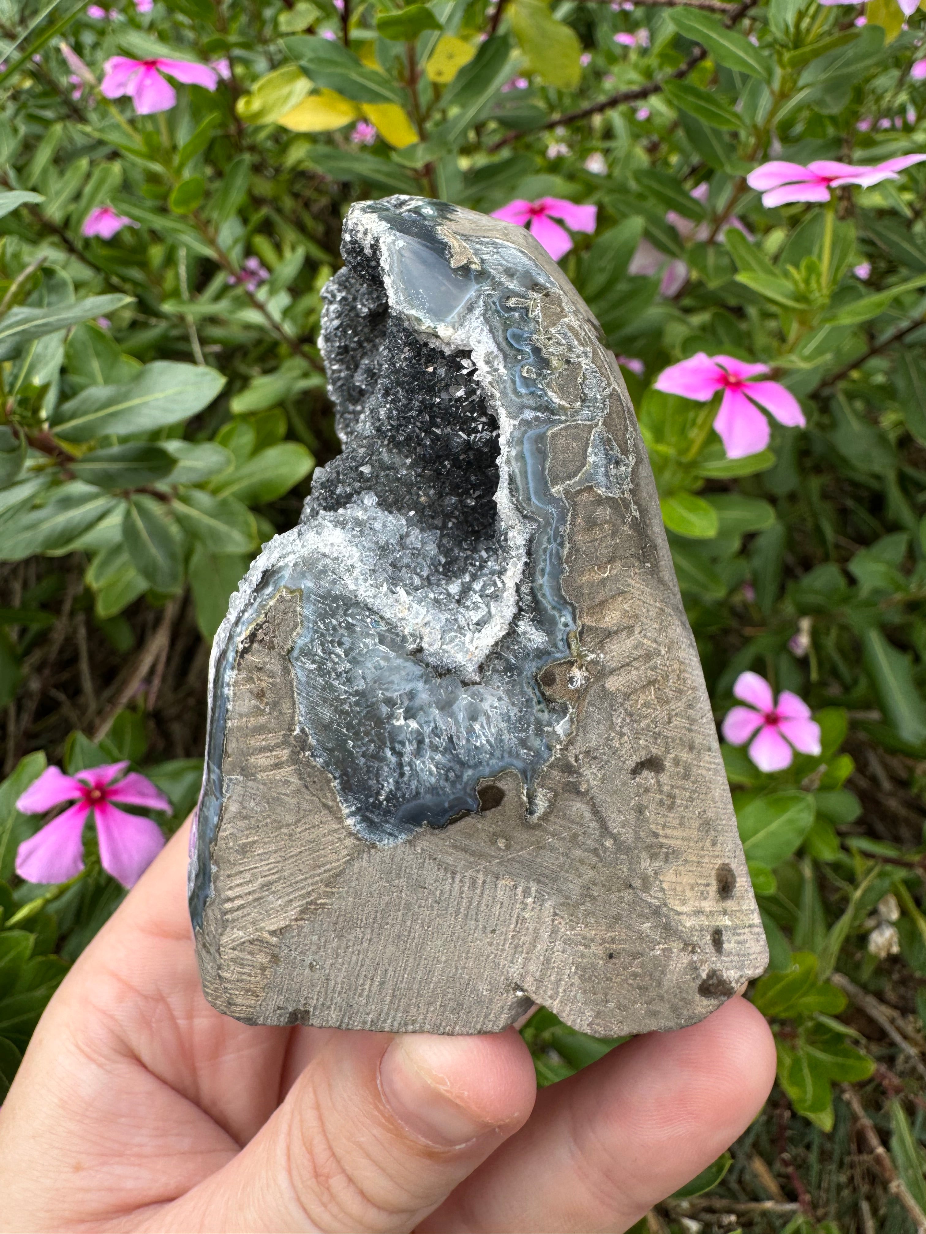 Purple/Black Amethyst Cutbase Cluster