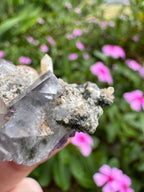 Fluorite And Pyrite With Calcite Point Specimen - High Quality