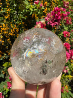 Enhydro Included Quartz Sphere - Moving + Stationary Bubbles