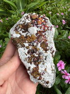 Chalcopyrite + UV Mangano Calcite Specimen