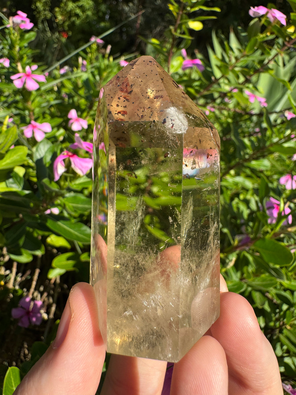 Natural Citrine Polished Point
- Hematite & Titanium Inclusions