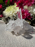 Himalayan Pink Lithium Quartz with Chlorite Inclusions Cluster