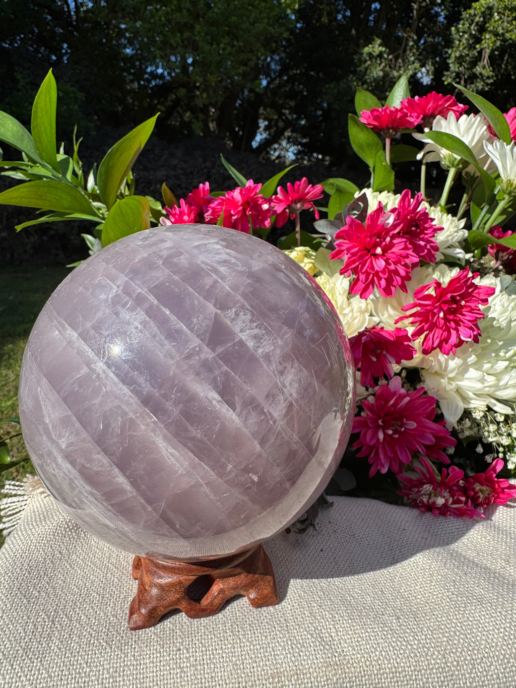 Star Lavender Rose Quartz Sphere