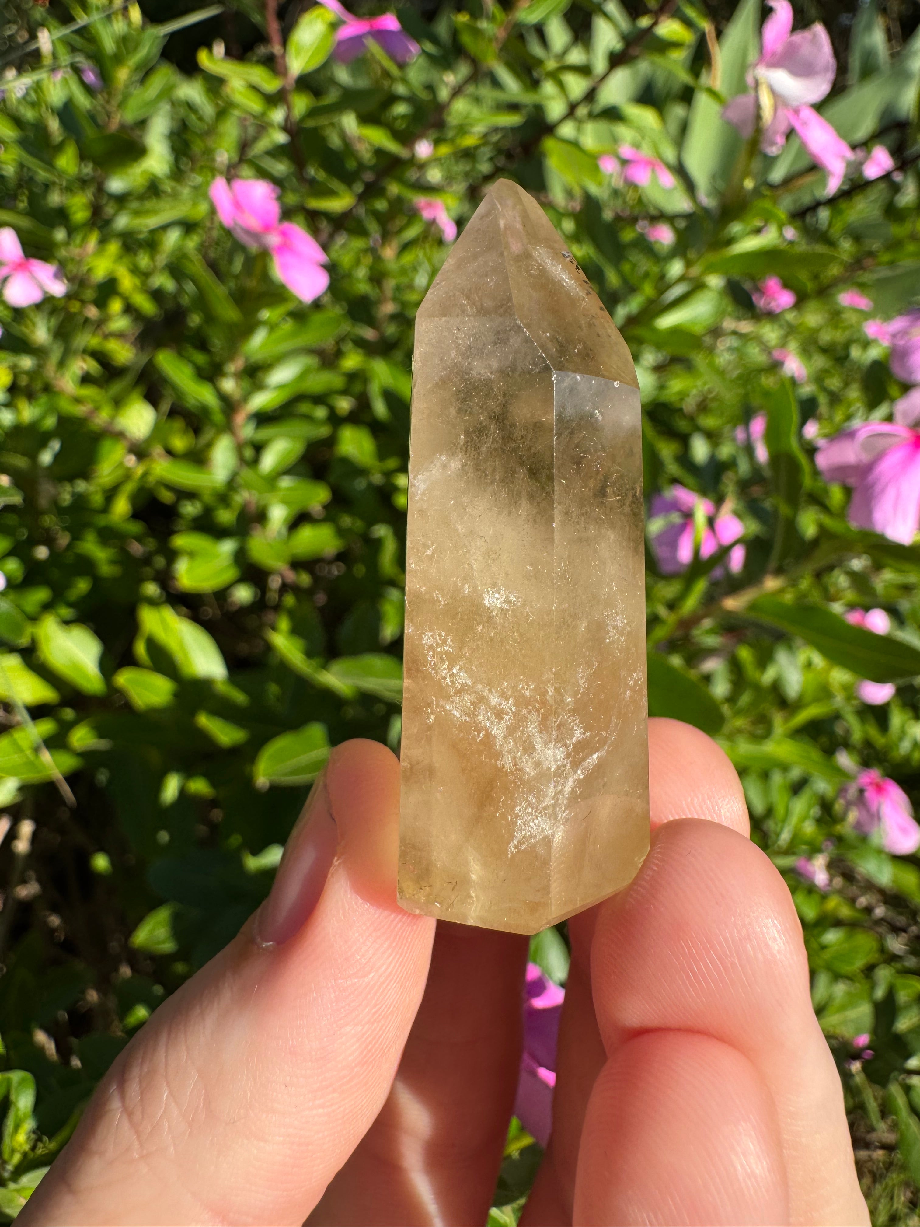 Natural Citrine Polished Point
- Hematite & Titanium Inclusions